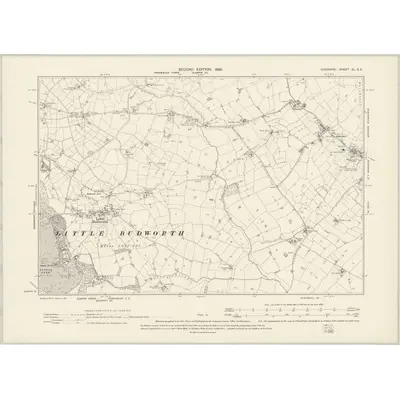1897 Map of Cheshire XL.SE, 1899 Print
