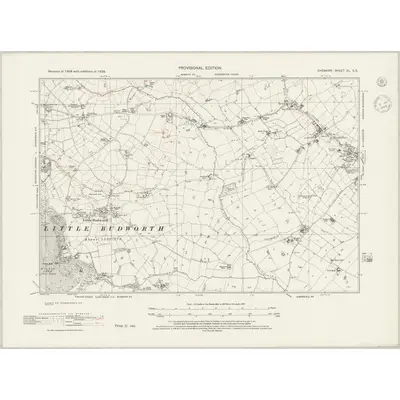 1938 Map of Cheshire XL.SE, 1945 Print