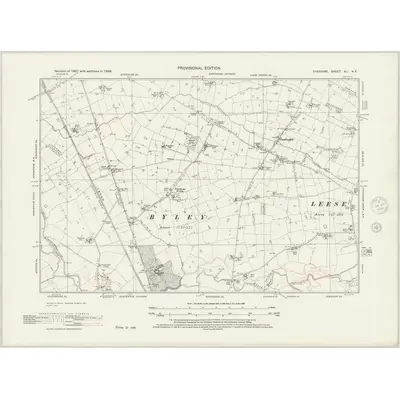 1938 Map of Cheshire XLI.NE, 1945 Print
