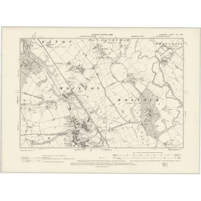 1897 Map of Cheshire XLI.NW, 1899 Print