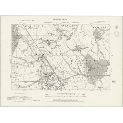 1938 Map of Cheshire XLI.NW, 1945 Print