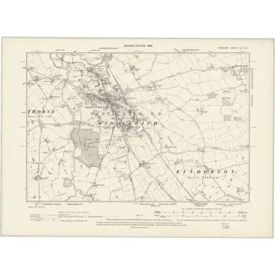 1897 Map of Cheshire XLI.SE, 1899 Print