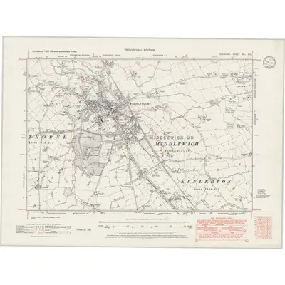 1938 Map of Cheshire XLI.SE, 1946 Print