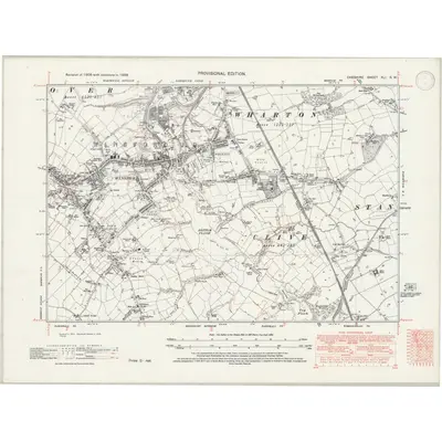 1938 Map of Cheshire XLI.SW, 1945 Print
