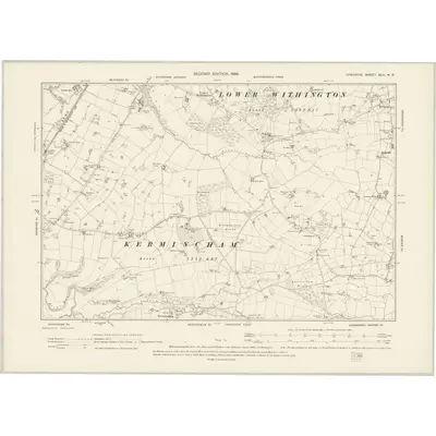 1896 Map of Cheshire XLII.NE, 1899 Print