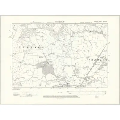 1907 Map of Cheshire XLII.NW, 1911 Print