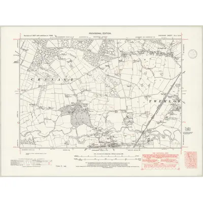 1938 Map of Cheshire XLII.NW, 1946 Print
