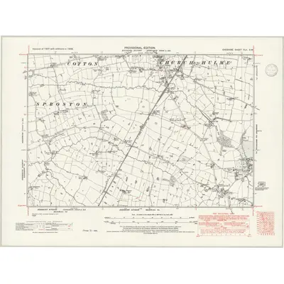 1938 Map of Cheshire XLII.SW, 1946 Print