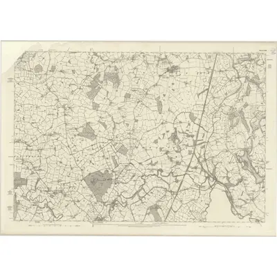 1871 Map of Cheshire XLIII, 1882 Print