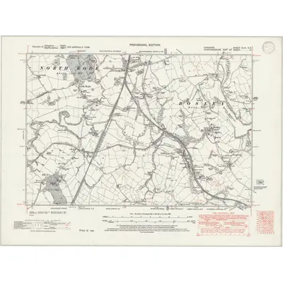 1938 Map of Cheshire XLIII.SE, 1945 Print