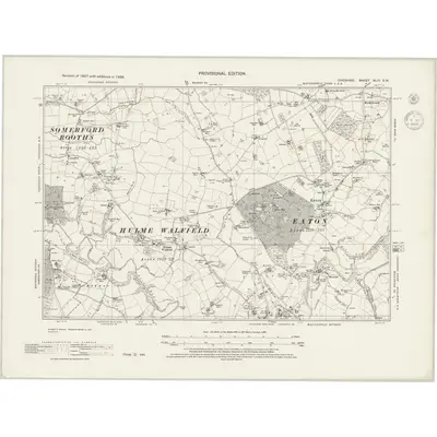 1938 Map of Cheshire XLIII.SW, 1945 Print