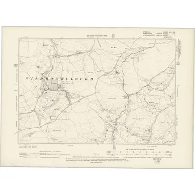 1896 Map of Cheshire XLIV.NE, 1899 Print
