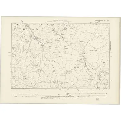 1896 Map of Cheshire XLIV.NW, 1899 Print