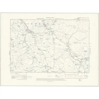 1907 Map of Cheshire XLIV.NW, 1910 Print
