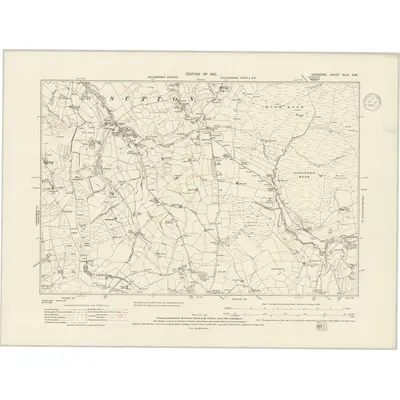 1907 Map of Cheshire XLIV.NW, 1937 Print