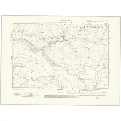 1907 Map of Cheshire XLIV.SE, 1912 Print