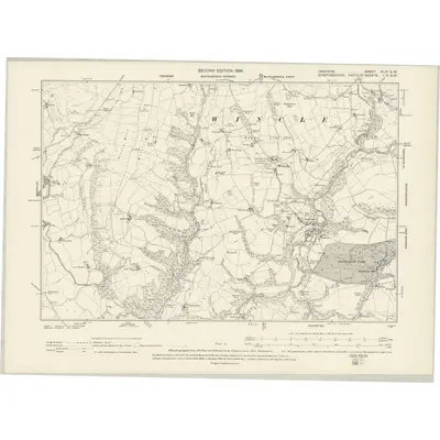 1896 Map of Cheshire XLIV.SW, 1899 Print
