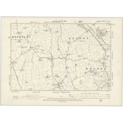 1897 Map of Cheshire XLIX.NE, 1899 Print