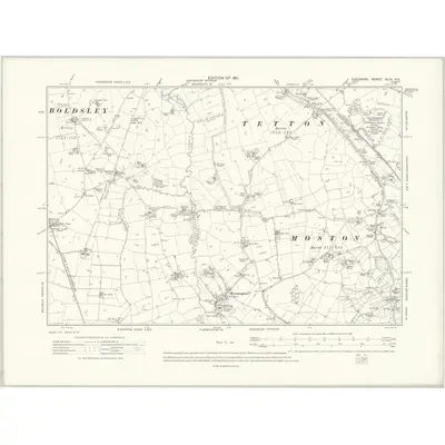 1907 Map of Cheshire XLIX.NE, 1911 Print