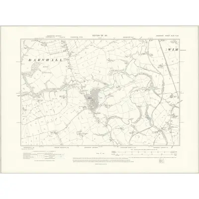 1908 Map of Cheshire XLIX.NW, 1911 Print