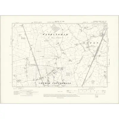 1908 Map of Cheshire XLIX.SE, 1910 Print