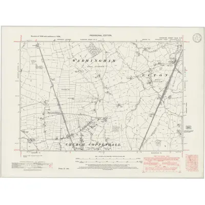 1938 Map of Cheshire XLIX.SE, 1946 Print
