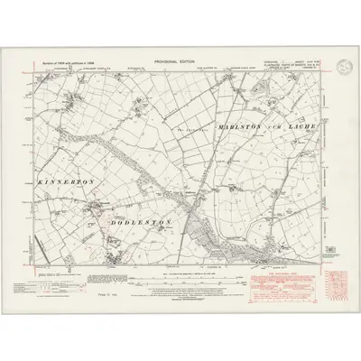 1938 Map of Cheshire XLVI.NW, 1947 Print
