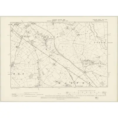 1897 Map of Cheshire XLVII.NW, 1899 Print