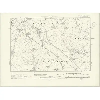1908 Map of Cheshire XLVII.NW, 1937 Print
