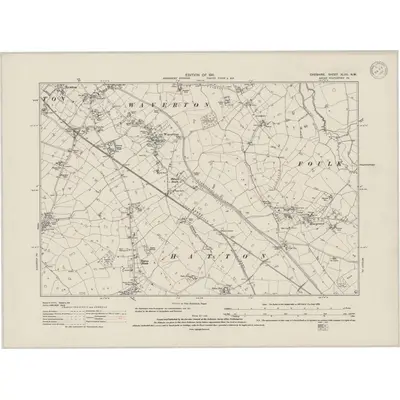 1908 Map of Cheshire XLVII.NW, 1948 Print