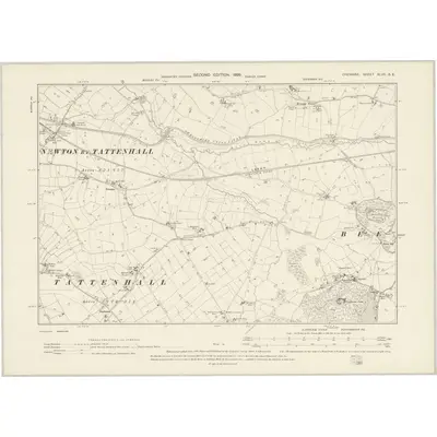 1897 Map of Cheshire XLVII.SE, 1899 Print