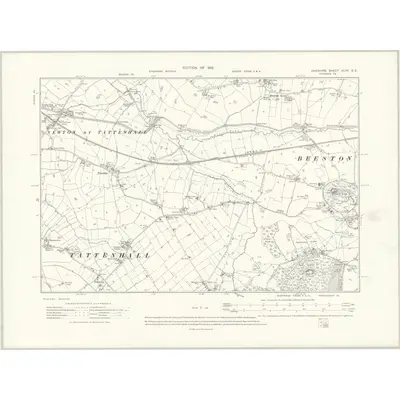 1908 Map of Cheshire XLVII.SE, 1912 Print