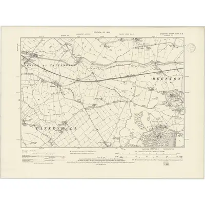 1908 Map of Cheshire XLVII.SE, 1937 Print