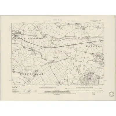 1908 Map of Cheshire XLVII.SE, 1949 Print