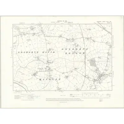 1909 Map of Cheshire XLVII.SW, 1912 Print
