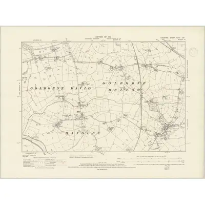 1909 Map of Cheshire XLVII.SW, 1937 Print