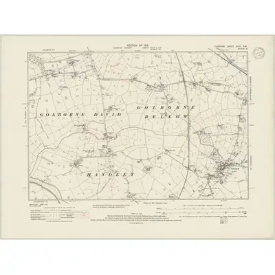 1909 Map of Cheshire XLVII.SW, 1948 Print