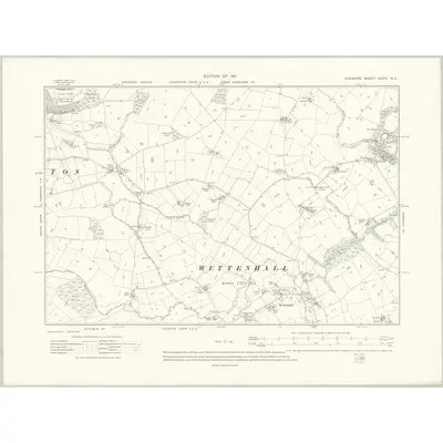 1908 Map of Cheshire XLVIII.NE, 1911 Print