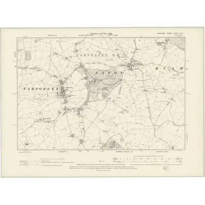 1897 Map of Cheshire XLVIII.NW, 1899 Print
