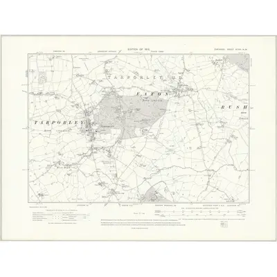 1908 Map of Cheshire XLVIII.NW, 1912 Print