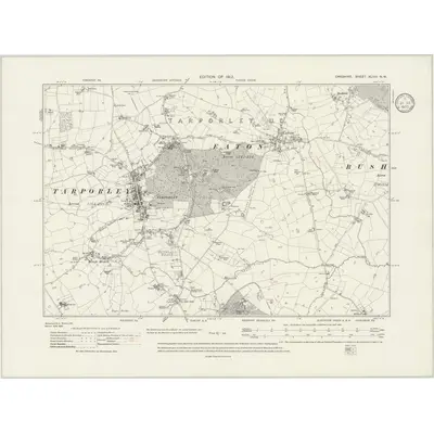 1908 Map of Cheshire XLVIII.NW, 1933 Print