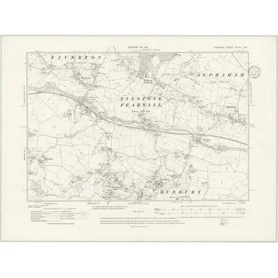 1908 Map of Cheshire XLVIII.SW, 1935 Print