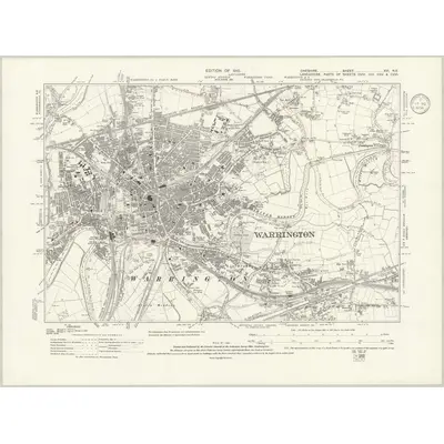 1905 Map of Cheshire XVI.NE, 1936 Print