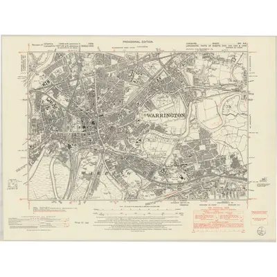 1938 Map of Cheshire XVI.NE, 1952 Print