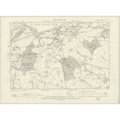 1897 Map of Cheshire XVI.SE, 1899 Print