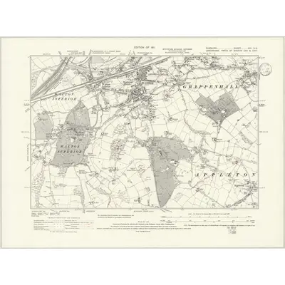 1905 Map of Cheshire XVI.SE, 1936 Print