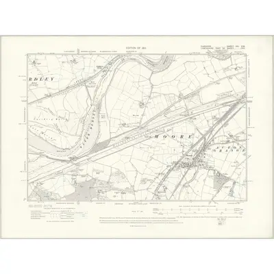 1905 Map of Cheshire XVI.SW, 1911 Print