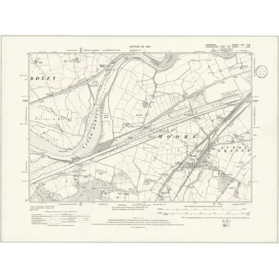 1905 Map of Cheshire XVI.SW, 1936 Print