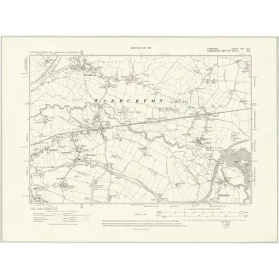 1905 Map of Cheshire XVII.NE, 1911 Print