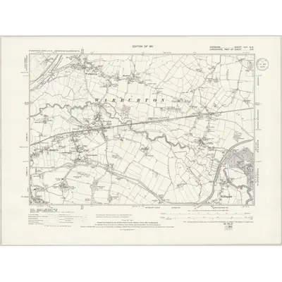 1905 Map of Cheshire XVII.NE, 1936 Print